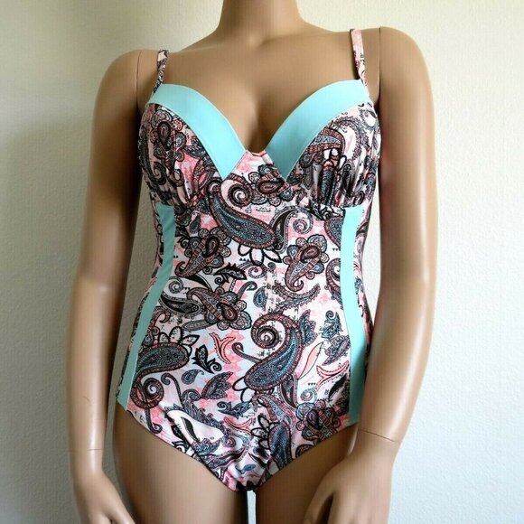 Rue21 Other - Rue Bleu by rue21 Swimsuit Underwire Push Up Padded Bra Bathing Suit Size 1X NWT